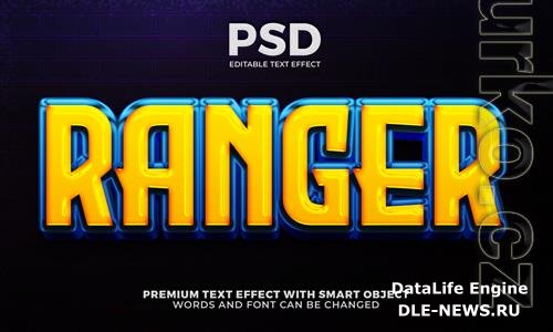 Ranger hero 3d editable text effect premium text effect