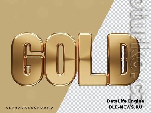 Gold text effect 3d psd