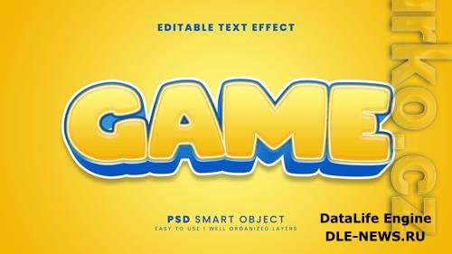 Game 3d text effect template psd