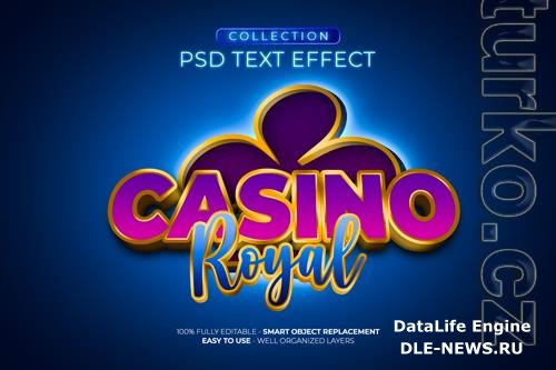 Casino royal custom text effect psd