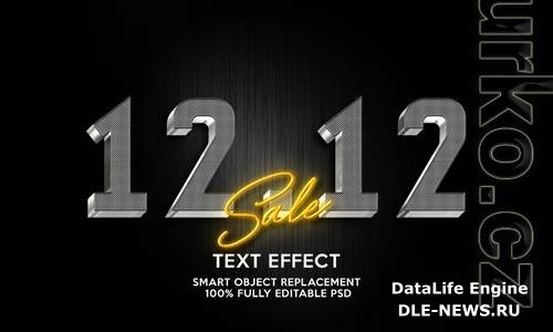 12 12 text effect template psd