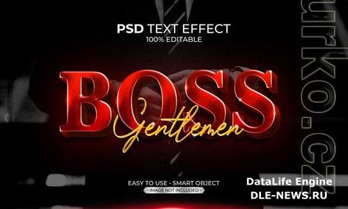 Boss gentlement text effect psd