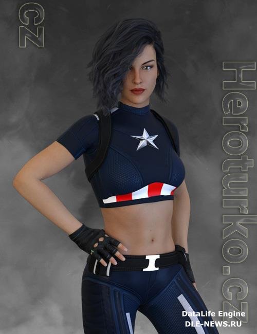 X-Fashion America Outfit for Genesis 8 Female(s)