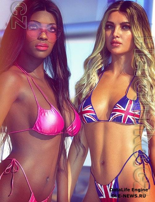 Yacht String Bikini for Genesis 8 and 8.1 Females