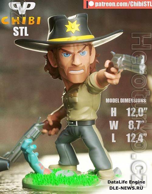 3DXM - Walking Dead Rick Grimes Chibi