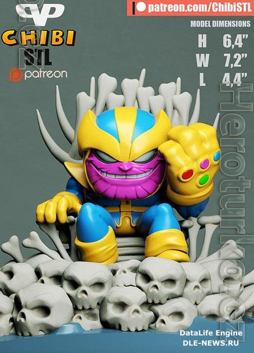 3DXM - Thanos on Throne Chibi (Marvel)