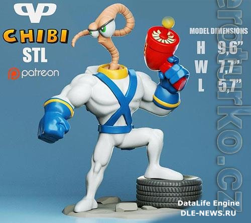 3DXM - Earthworm Jim Chibi