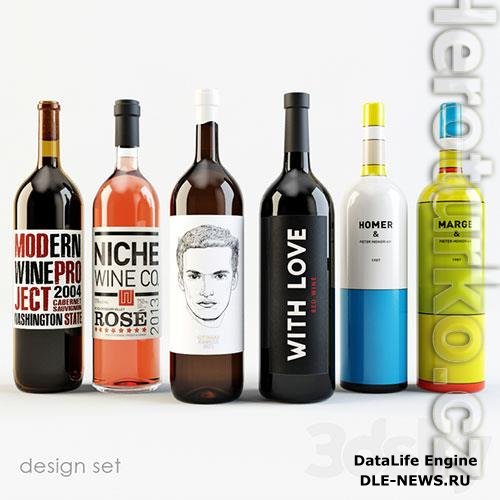 Bottles of wine Design