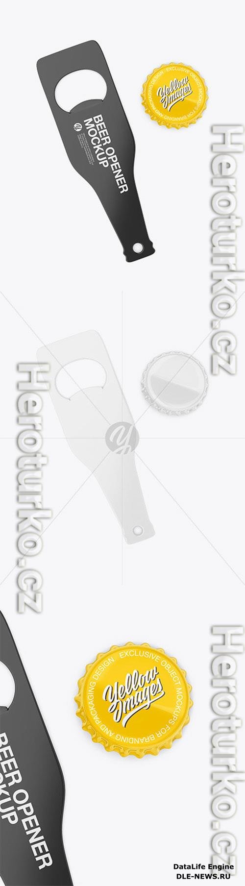 Glossy Bottle Opener with Cap 72404