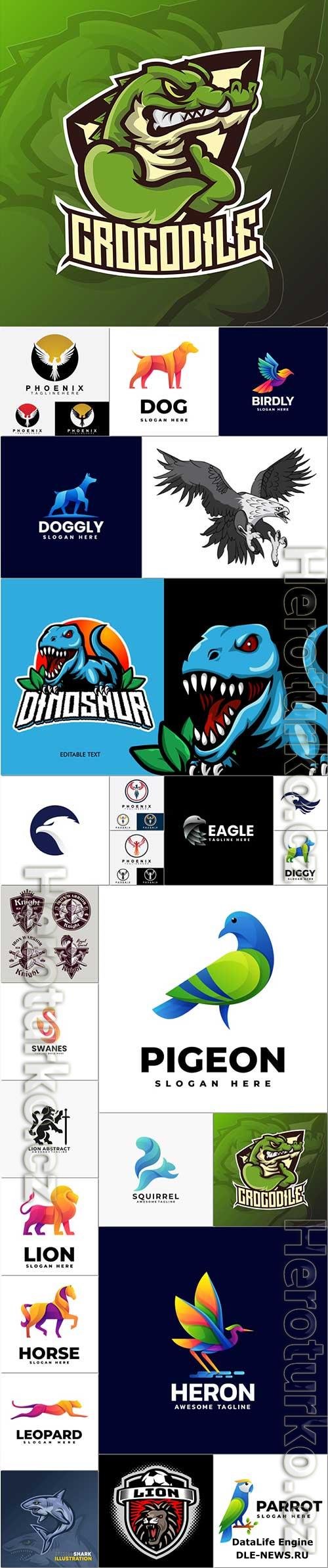 Mascot logo design set premium vector vol 31