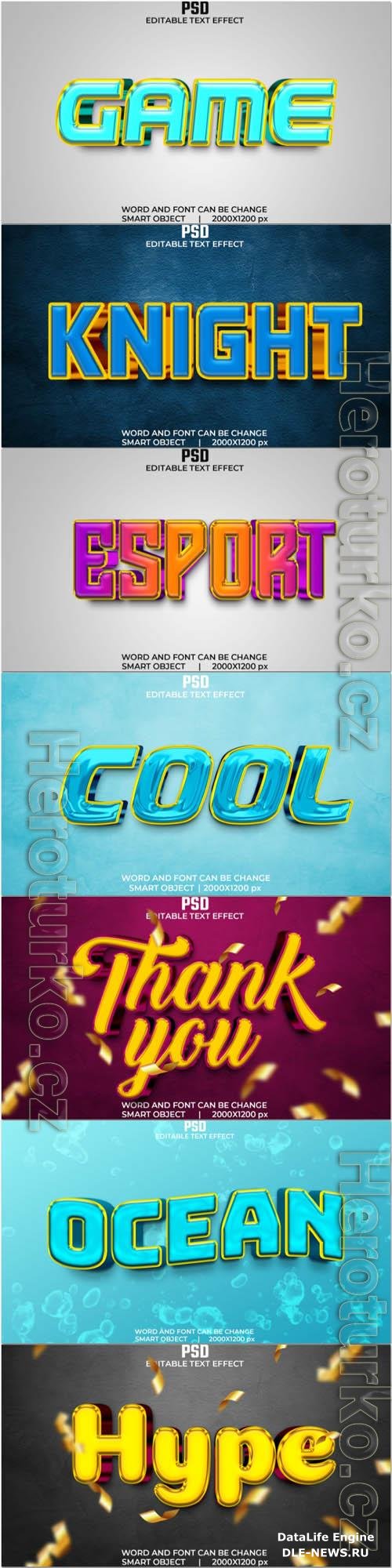 Psd text effect set vol 360