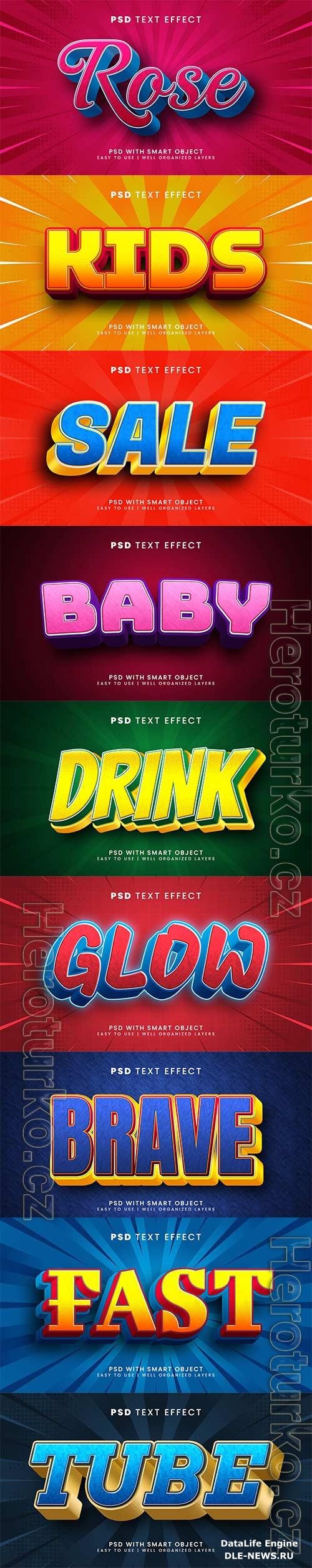 Psd text effect set vol 185