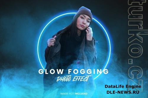 Glow fogging photo effect psd