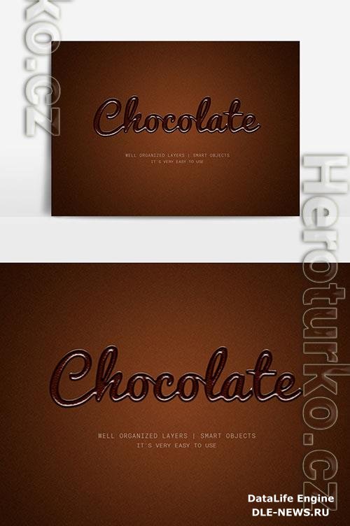 Chocolate 3d text effect