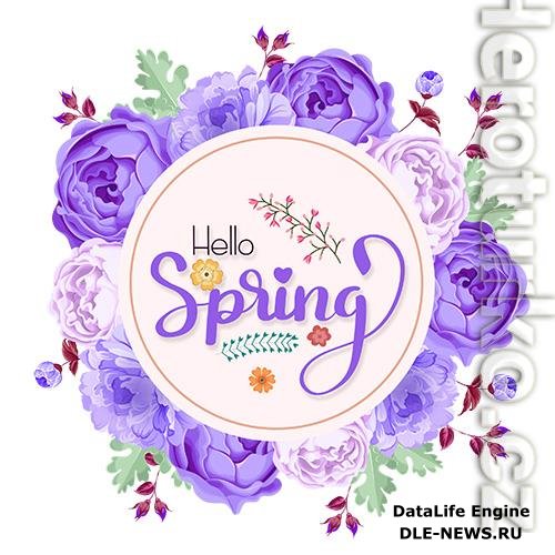 Beautiful Spring Text With Flowers