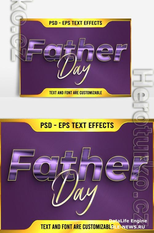 Father text effects beautiful 3D Effect in vector