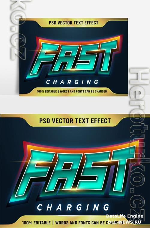 Beautiful Fast text effect in vector