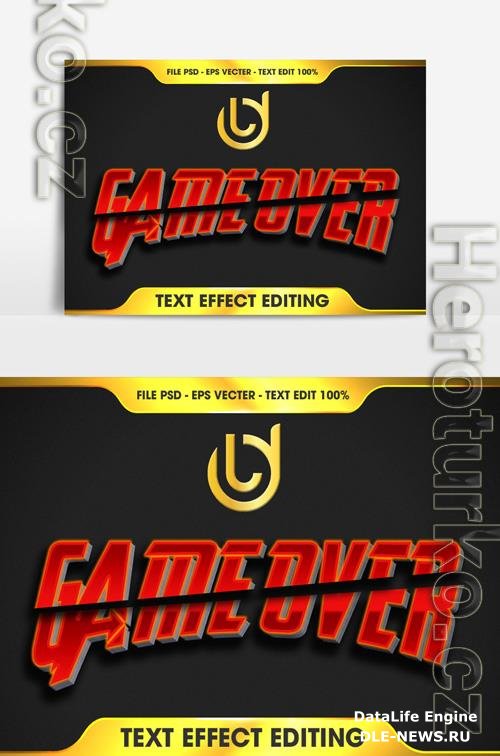 Text gameover effects 3D Edit