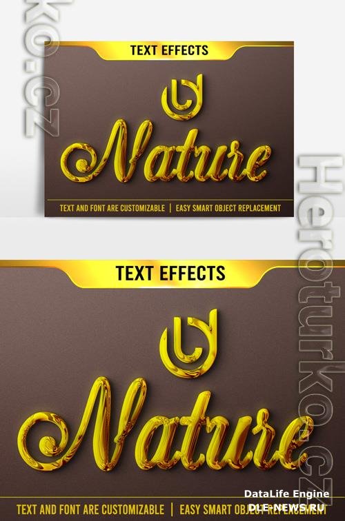 Text effect nature text 3d correction