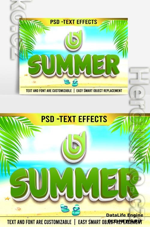 Summer text effects Text 3D correction