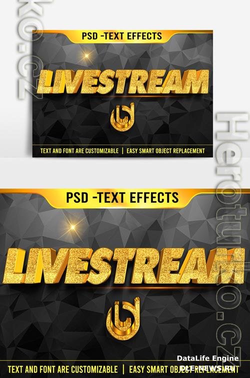 Live effect Livestream Text 3D