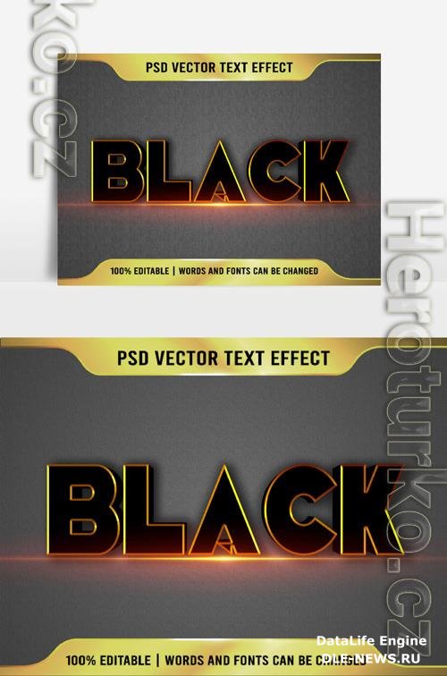 Beautiful black text effect Text 3D Effect Edit