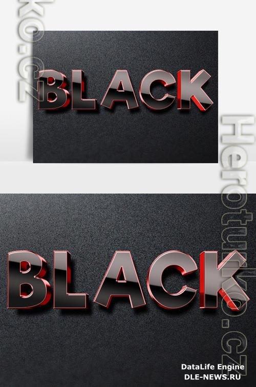 Psd Text 3D very beautiful Black