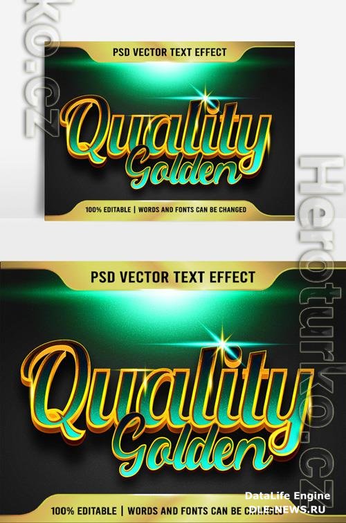 Golden text 3D very beautiful