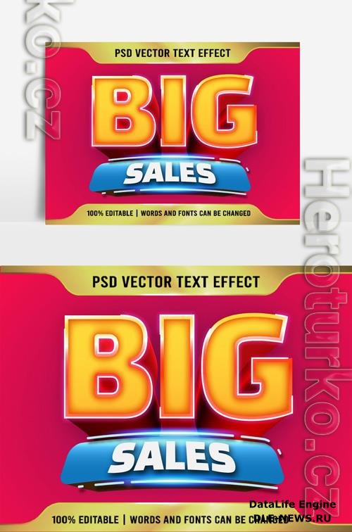 Big Sale Text Effects Beautiful 3D Effect