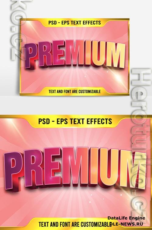 Beautiful Premium text effect 3D Effect