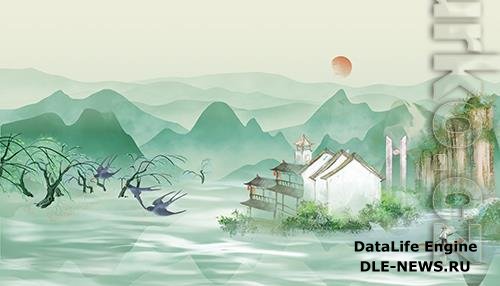 Psd Realistic Chinese Style Spring Background