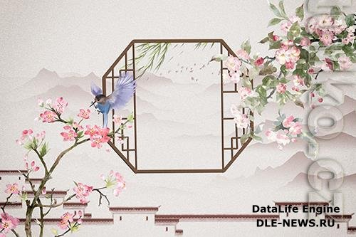 Psd Chinese Style Spring Background