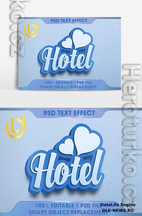 Hotel Text 3D effect correction