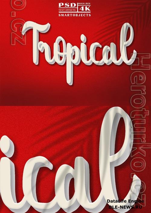 3D Tropical minimal editable text effect