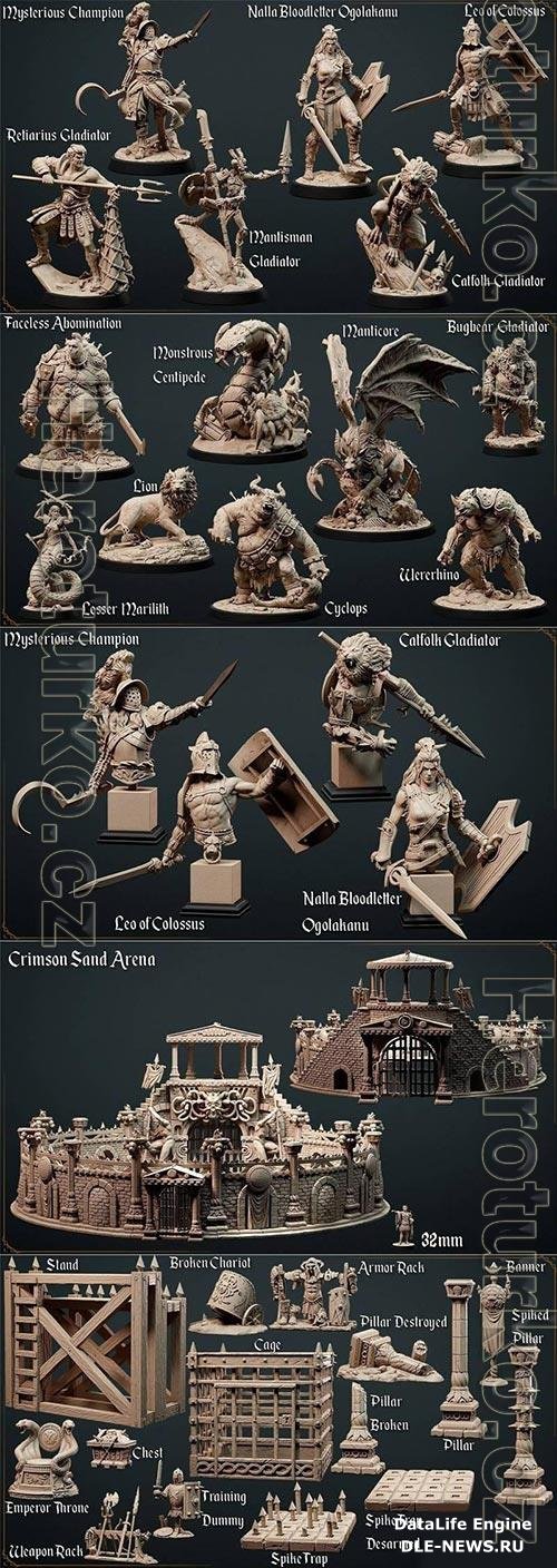 3D Print Models Loot Studios Fantasy  The Crimson Sand Arena April 2022