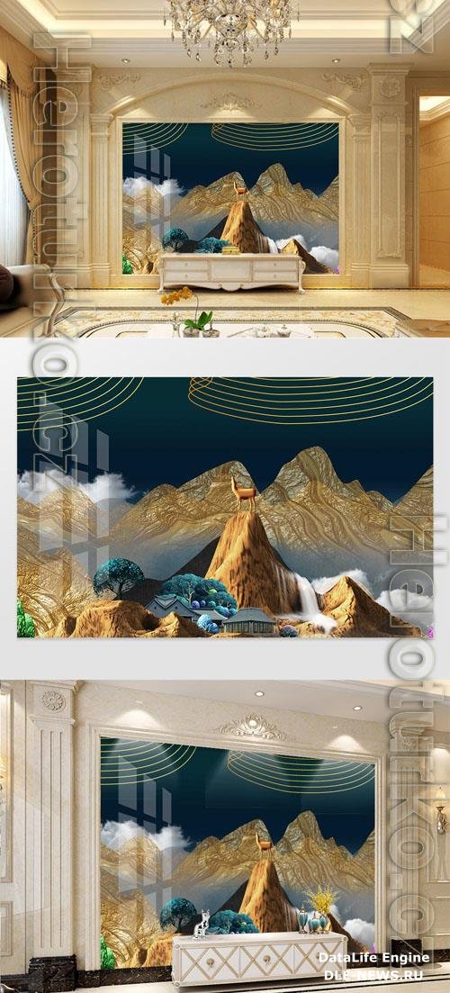 Landscape light luxury background wall