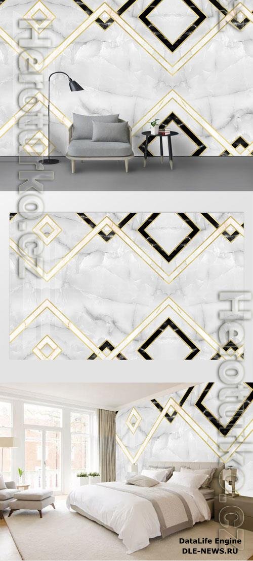 Geometric marble tile line pattern background wall vol 6