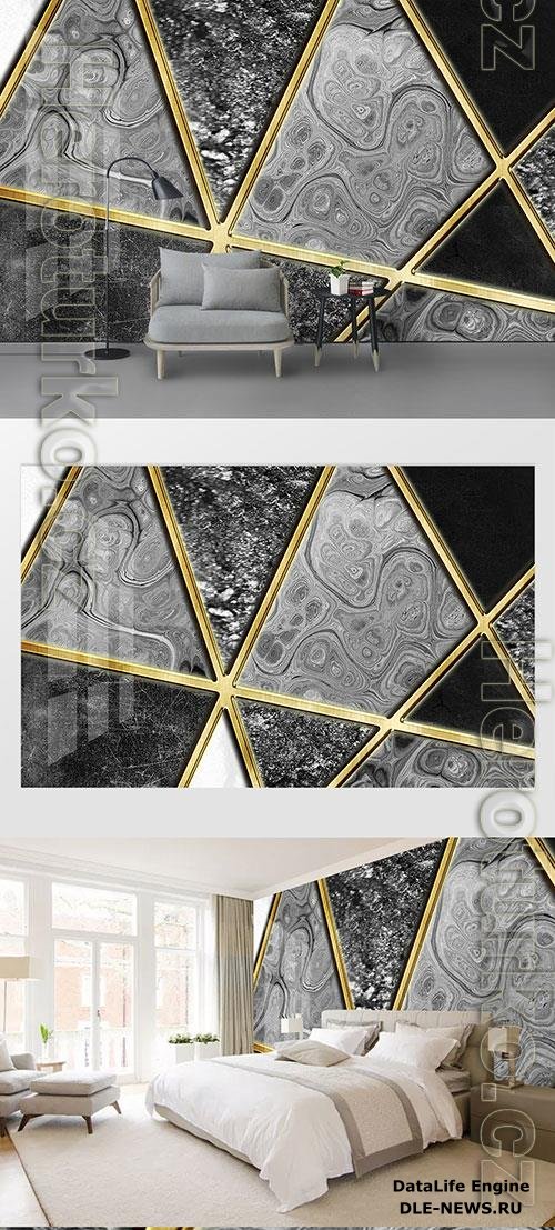 Marble texture geometric modern background wall