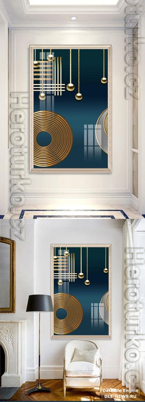 New Chinese modern style geometric texture decorative painting