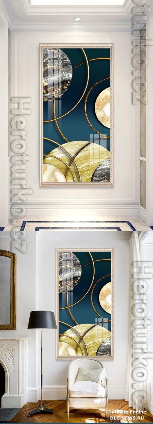 Light luxury style marble texture porch decorative painting