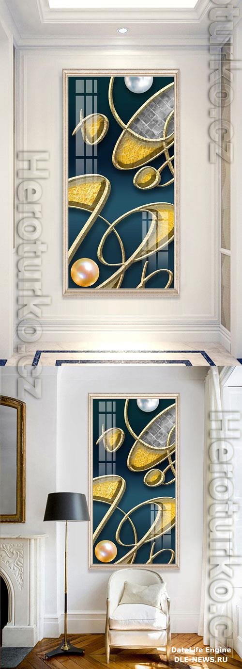 Abstract texture porch Chinese style light luxury decorative painting
