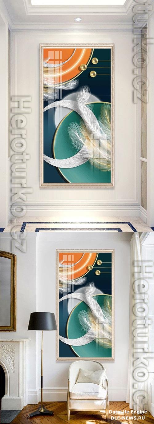 Abstract texture geometric light luxury porch decoration painting