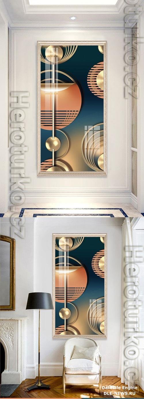 Abstract geometric metal porch texture decorative painting