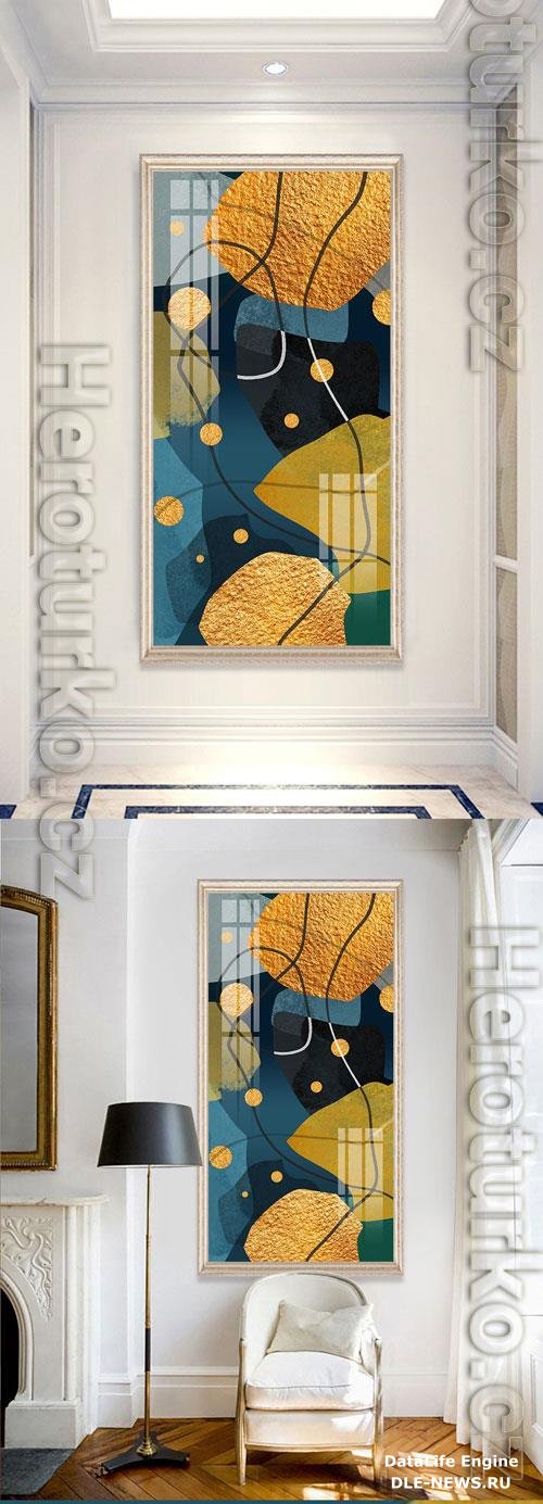 Abstract geometric light luxury style porch decoration painting