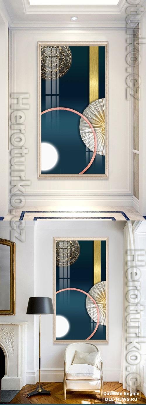 Abstract geometric circular texture porch decoration painting