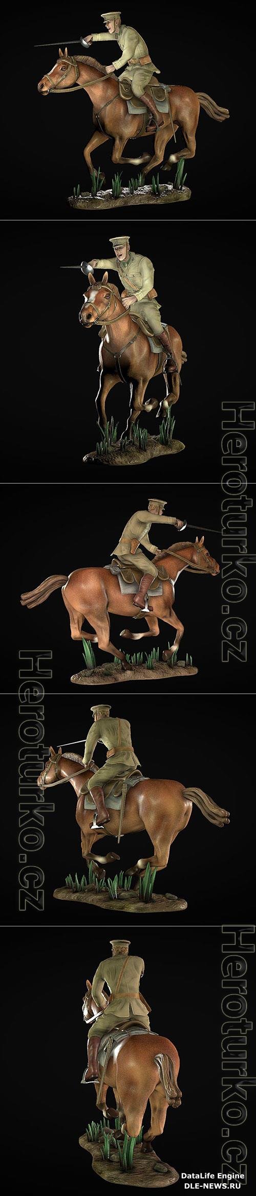 3D Print Models Cavalry charge - WW1 - British