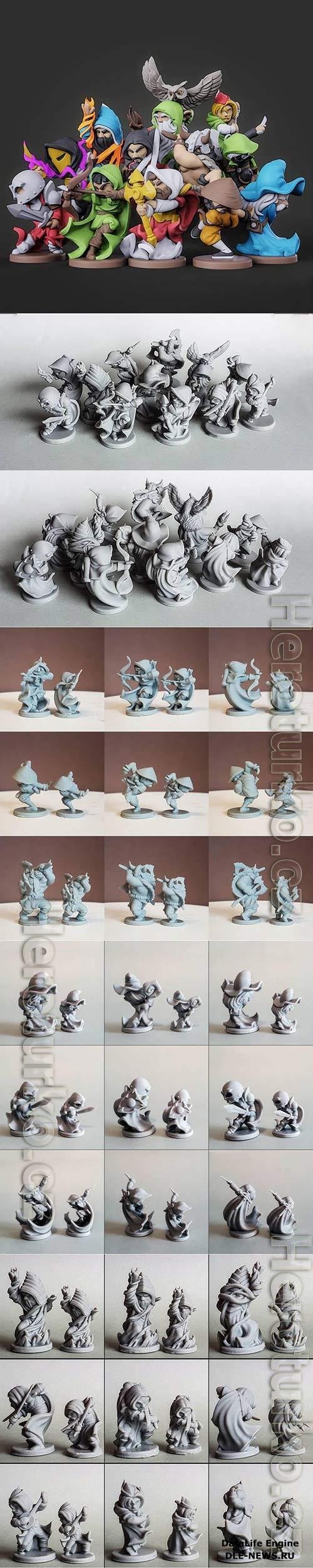 3D Print Models Arminas Didziokas - RPG Heroes Full Set 1-4