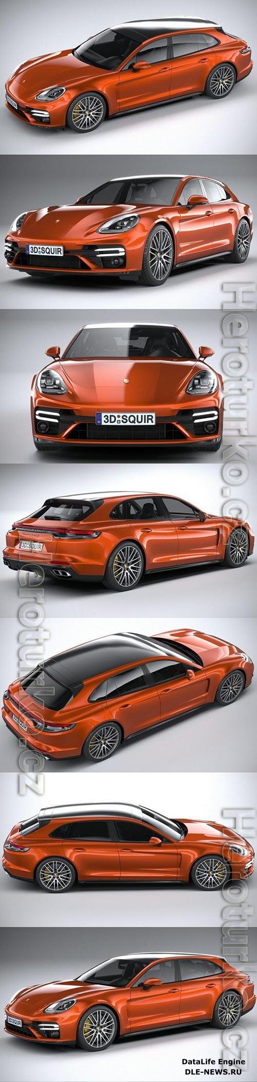 3D Models Porsche Panamera Turbo S Sport Turismo 2021 3D Model