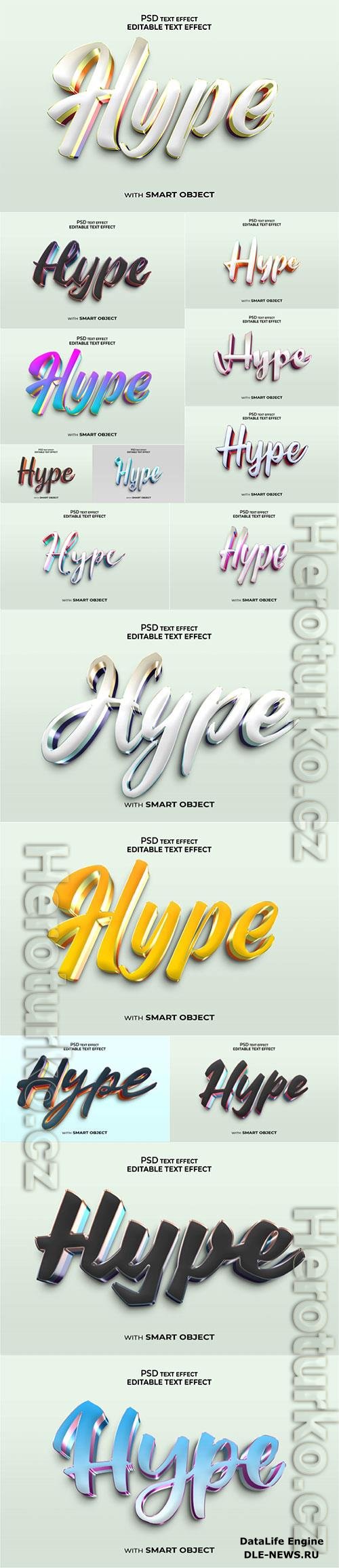 Hype Psd text effect set vol 557