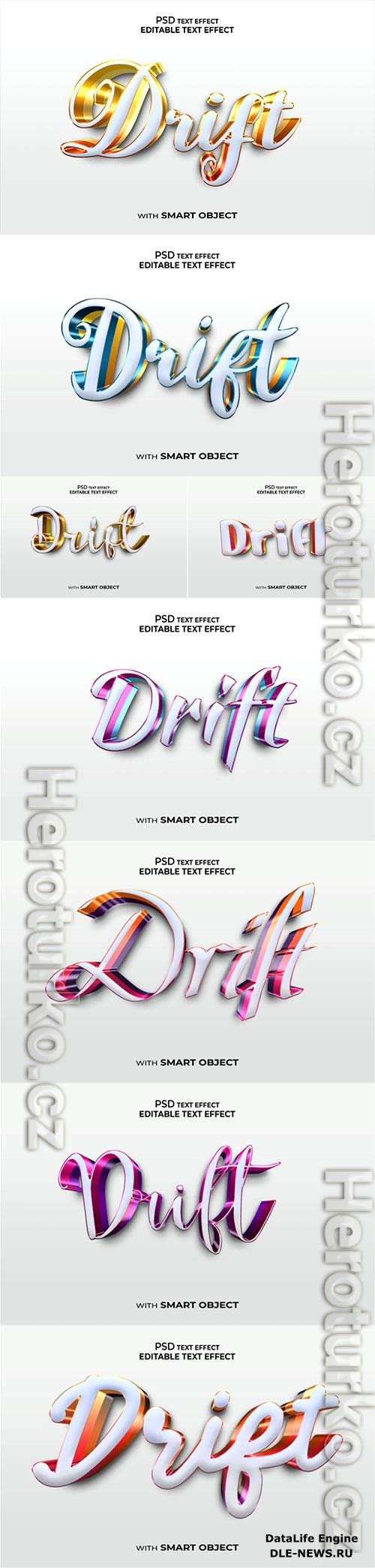 Drift Psd text effect set vol 556